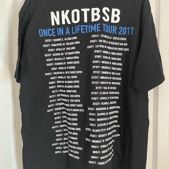 Rare NKOTBSB New Kids and Back Street official concert T-Shirt XL w/ dates black - Picture 2 of 2